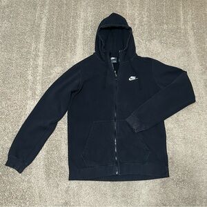 Grunge, Y2K, Gorpcore, Emo, Nike Zip Up Sweater, Black, Medium